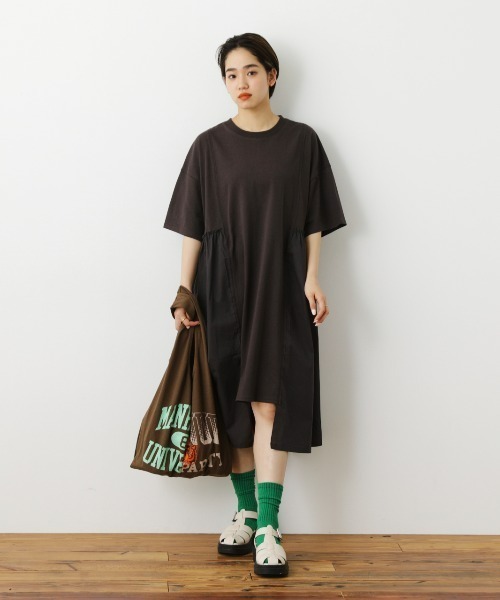 RODEO CROWNS WIDE BOWL（ロデオクラウンズワイドボウル）の「Re likeワンピース（ワンピース・レディース・ブラック/オフホワイト・FREE）」の2枚目の写真