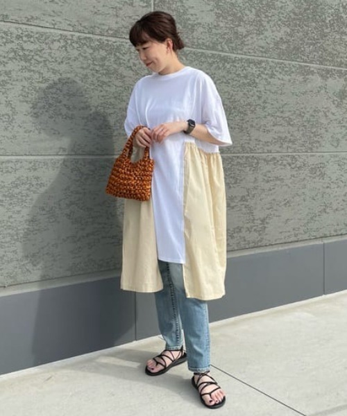 RODEO CROWNS WIDE BOWL（ロデオクラウンズワイドボウル）の「Re likeワンピース（ワンピース・レディース・ブラック/オフホワイト・FREE）」の3枚目の写真