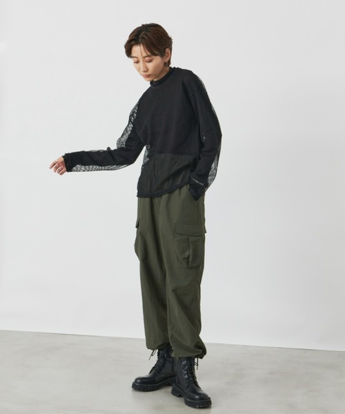 Auntie Rosa Holiday（アンティローザホリデー）の「メッシュオーバーサイズプルオーバー（Tシャツ/カットソー・レディース・ブラック/アイボリー・FREE）」の9枚目の写真