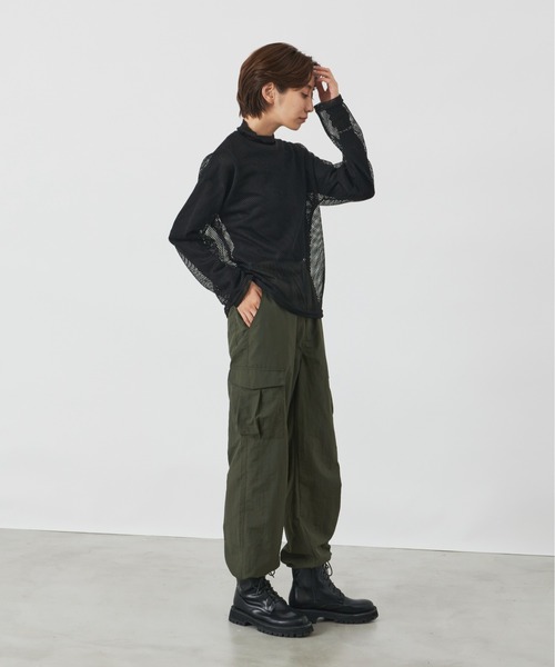 Auntie Rosa Holiday（アンティローザホリデー）の「メッシュオーバーサイズプルオーバー（Tシャツ/カットソー・レディース・ブラック/アイボリー・FREE）」の10枚目の写真