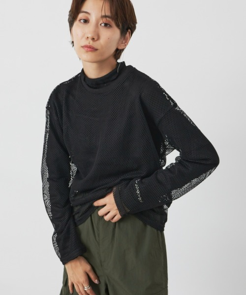 Auntie Rosa Holiday（アンティローザホリデー）の「メッシュオーバーサイズプルオーバー（Tシャツ/カットソー・レディース・ブラック/アイボリー・FREE）」の5枚目の写真