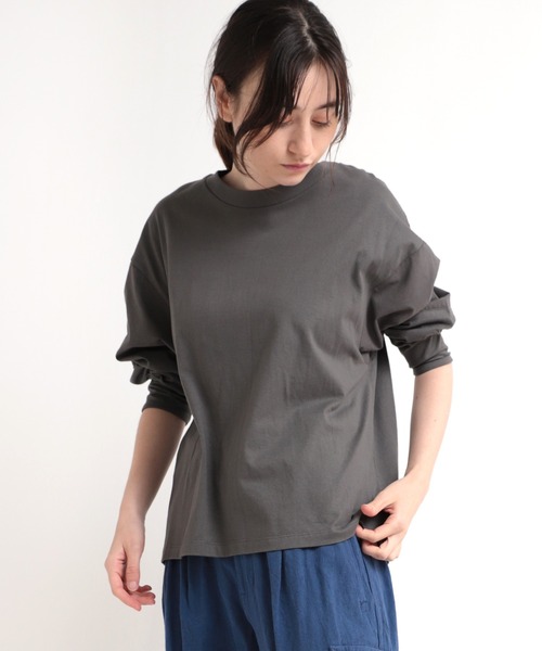 RNA-N(アールエヌエーエヌ)の「M1923 布帛コンビデザインロンT(Tシャツ/カットソー・レディース・グレー/イエロー/パープル・MEDIUM)」の2枚目の写真