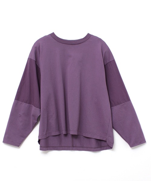 RNA-N(アールエヌエーエヌ)の「M1923 布帛コンビデザインロンT(Tシャツ/カットソー・レディース・グレー/イエロー/パープル・MEDIUM)」の7枚目の写真