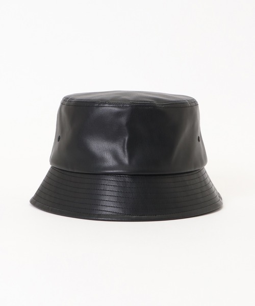 ikka（イッカ）の「フェイクレザーバケットハット（ハット・メンズ・ブラック・FREE）」の5枚目の写真