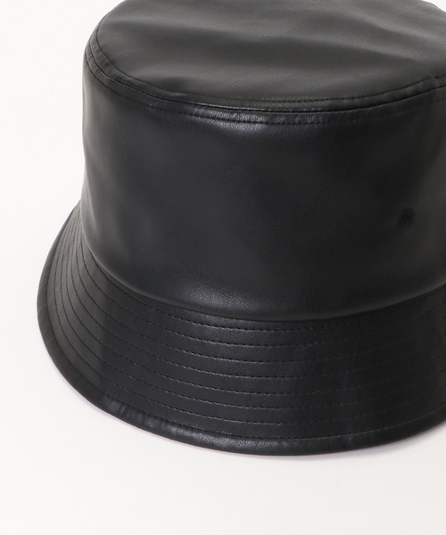 ikka（イッカ）の「フェイクレザーバケットハット（ハット・メンズ・ブラック・FREE）」の6枚目の写真