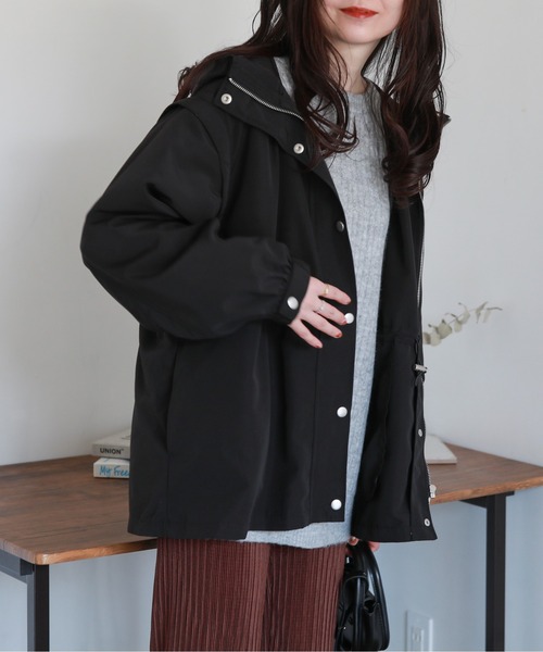 feepur（フェピュール）の「2wayマウンテンパーカー / ベスト（マウンテンパーカー・レディース・ブラック/カーキ/アイボリー・MEDIUM）」の21枚目の写真