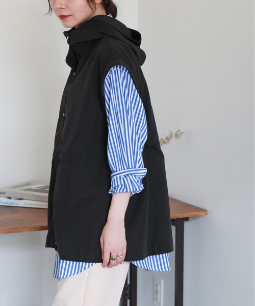 feepur（フェピュール）の「2wayマウンテンパーカー / ベスト（マウンテンパーカー・レディース・ブラック/カーキ/アイボリー・MEDIUM）」の14枚目の写真