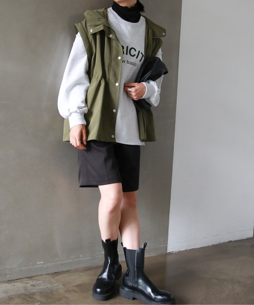 feepur（フェピュール）の「2wayマウンテンパーカー / ベスト（マウンテンパーカー・レディース・ブラック/カーキ/アイボリー・MEDIUM）」の16枚目の写真