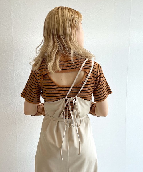 w closet(ダブルクローゼット)の「【マルチウェイ】キャミワンピース(ワンピース・レディース・ブラック/パープル/ブラウン/ライトベージュ・FREE)」の18枚目の写真