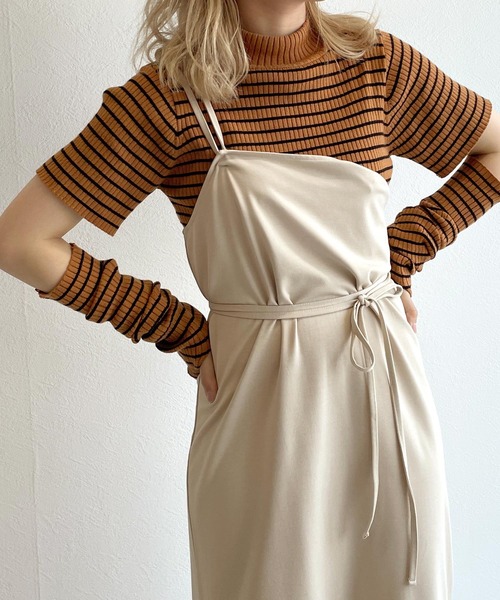 w closet(ダブルクローゼット)の「【マルチウェイ】キャミワンピース(ワンピース・レディース・ブラック/パープル/ブラウン/ライトベージュ・FREE)」の19枚目の写真