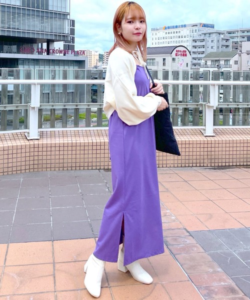 w closet(ダブルクローゼット)の「【マルチウェイ】キャミワンピース(ワンピース・レディース・ブラック/パープル/ブラウン/ライトベージュ・FREE)」の8枚目の写真