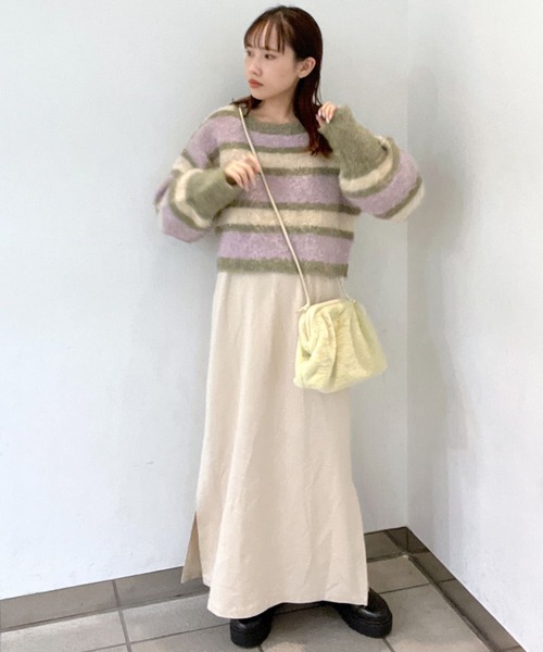 w closet(ダブルクローゼット)の「【マルチウェイ】キャミワンピース(ワンピース・レディース・ブラック/パープル/ブラウン/ライトベージュ・FREE)」の6枚目の写真