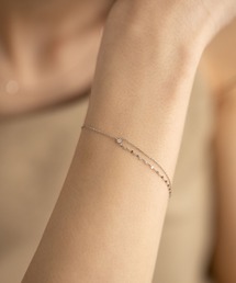 PAS TIERRA パティエラ K18 ダイヤモンド エクレア ブレスレット PAS TIERRA（パティエラ）の「【Briller】K10サターンレイヤー
