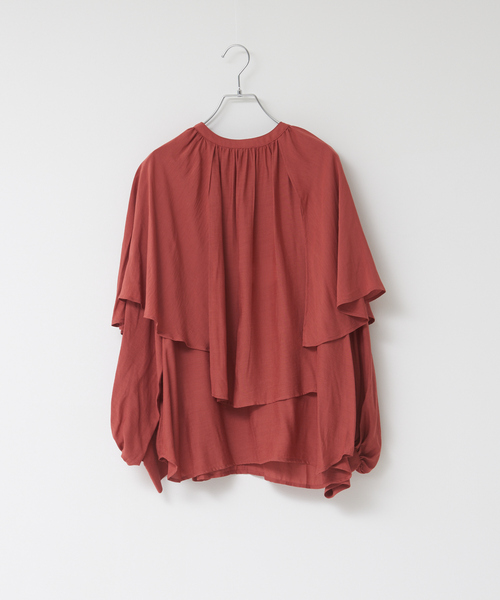 【セール】【WEB限定カラーあり】【前後着用可】2wayフリルカラーブラウス（シャツ/ブラウス）｜NOMINE（ノミネ）