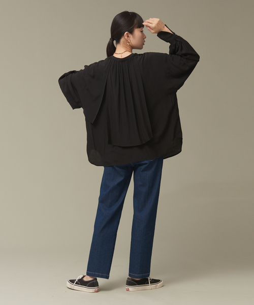 【セール】【WEB限定カラーあり】【前後着用可】2wayフリルカラーブラウス（シャツ/ブラウス）｜NOMINE（ノミネ）