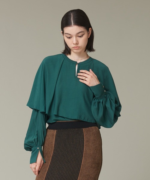 【セール】【WEB限定カラーあり】【前後着用可】2wayフリルカラーブラウス（シャツ/ブラウス）｜NOMINE（ノミネ）
