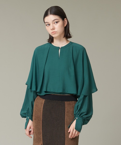 【セール】【WEB限定カラーあり】【前後着用可】2wayフリルカラーブラウス（シャツ/ブラウス）｜NOMINE（ノミネ）