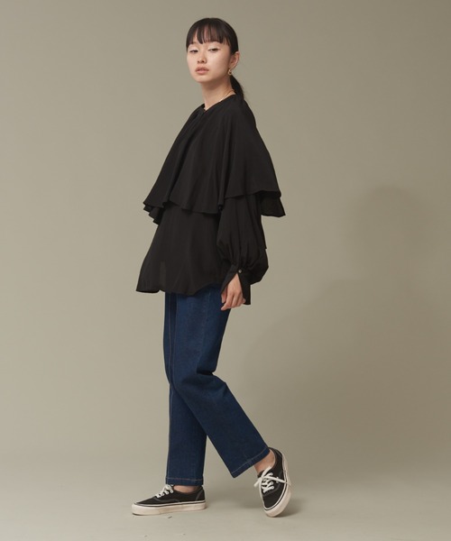 【セール】【WEB限定カラーあり】【前後着用可】2wayフリルカラーブラウス（シャツ/ブラウス）｜NOMINE（ノミネ）