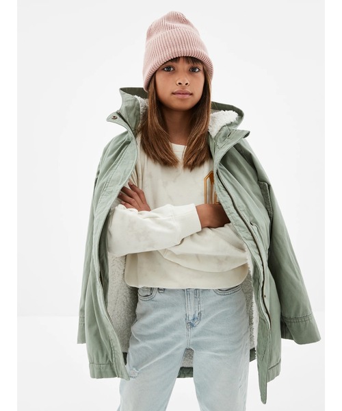 GAP（ギャップ）の「ユーティリティパーカーコート (キッズ)（モッズコート・キッズ・グリーン・XL/L/XS/XXL/S/M）」の9枚目の写真