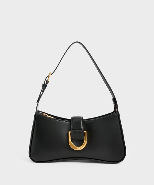 CHARLES & KEITH（チャールズ & キース）の「Gabine ガビーヌ カーブショルダーバッグ（ショルダーバッグ・レディース・ネイビー/ミント/チョコ/ブラック・M）」の2枚目の写真