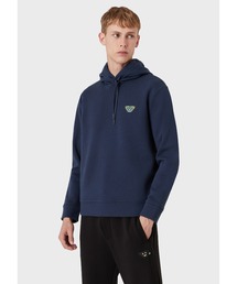 EMPORIO ARMANI▼コットン ストライプ フード スウェットシャツ Emporio Armani◇フード付きオーバーサイズスウェットシャツ
