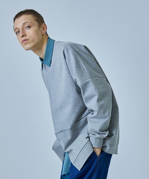 CITY TOKYO（シティトウキョウ）の「フロントオープンクルーネックスエット（スウェット・メンズ・グレー/オフホワイト・1/2/3）」の19枚目の写真