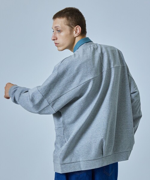 CITY TOKYO（シティトウキョウ）の「フロントオープンクルーネックスエット（スウェット・メンズ・グレー/オフホワイト・1/2/3）」の15枚目の写真