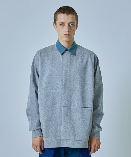 CITY TOKYO（シティトウキョウ）の「フロントオープンクルーネックスエット（スウェット・メンズ・グレー/オフホワイト・1/2/3）」の11枚目の写真