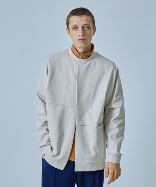 CITY TOKYO（シティトウキョウ）の「フロントオープンクルーネックスエット（スウェット・メンズ・グレー/オフホワイト・1/2/3）」の9枚目の写真