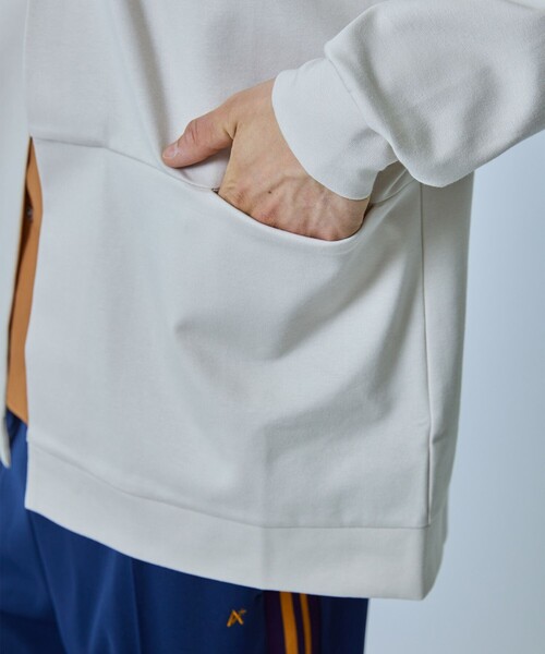 CITY TOKYO（シティトウキョウ）の「フロントオープンクルーネックスエット（スウェット・メンズ・グレー/オフホワイト・1/2/3）」の6枚目の写真