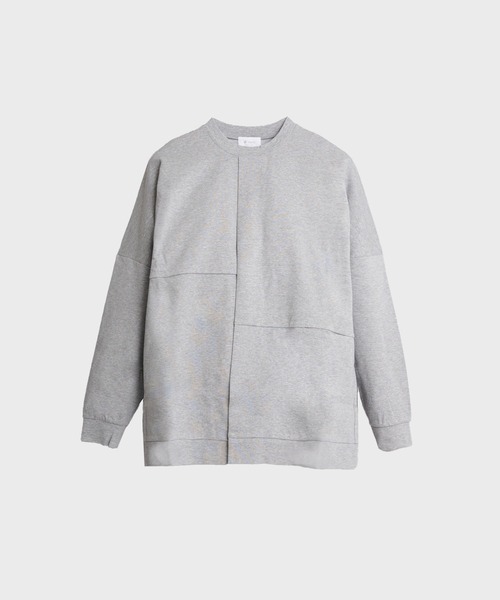 CITY TOKYO（シティトウキョウ）の「フロントオープンクルーネックスエット（スウェット・メンズ・グレー/オフホワイト・1/2/3）」の2枚目の写真