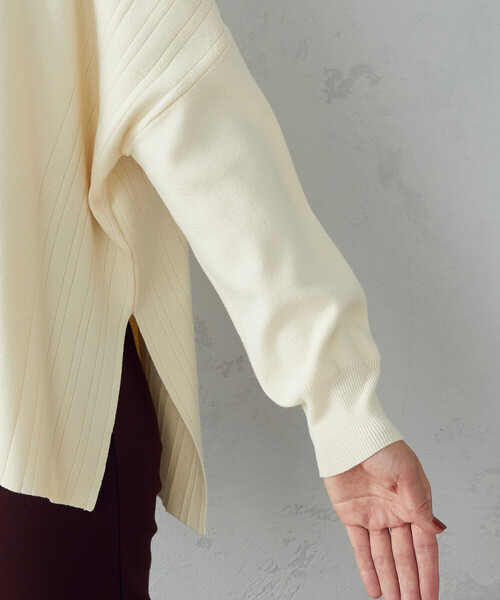 COMME CA ISM（コムサイズム）の「ニットポンチョ（ニット/セーター・レディース・ブラック/アイボリー/ネイビー・FREE）」の16枚目の写真