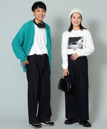 BeAMS DOT | 【WEB限定/UNISEX】BeAMS DOT / タックフレアデニム(デニムパンツ)