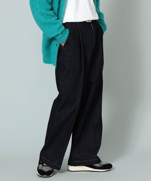 BeAMS DOT(ビームスドット)の「【WEB限定/UNISEX】BeAMS DOT / タックフレアデニム(デニムパンツ・メンズ・インディゴブルー・M-Short/S-Regular/XL-Regular/M-Regular/XL-Long/XL-Short/S-Long/S-Short/XS-Regular/L-Long/L-Short/M-Long/L-Regular/XS-Short/XS-Long)」の5枚目の写真