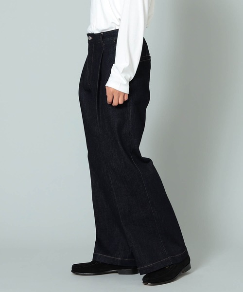 BeAMS DOT(ビームスドット)の「【WEB限定/UNISEX】BeAMS DOT / タックフレアデニム(デニムパンツ・メンズ・インディゴブルー・M-Short/S-Regular/XL-Regular/M-Regular/XL-Long/XL-Short/S-Long/S-Short/XS-Regular/L-Long/L-Short/M-Long/L-Regular/XS-Short/XS-Long)」の21枚目の写真