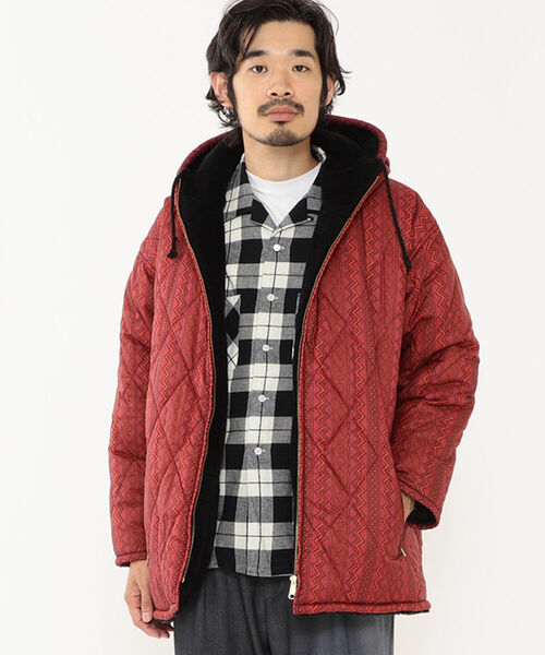 BEAMS PLUS(ビームスプラス)の「BEAMS PLUS / モナリザ リバーシブル フーデッド ブルゾン(ブルゾン・メンズ・ネイビー/レッド・SMALL/MEDIUM/LARGE/X-LARGE)」の6枚目の写真
