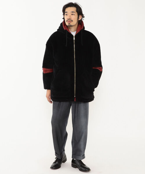BEAMS PLUS(ビームスプラス)の「BEAMS PLUS / モナリザ リバーシブル フーデッド ブルゾン(ブルゾン・メンズ・ネイビー/レッド・SMALL/MEDIUM/LARGE/X-LARGE)」の8枚目の写真