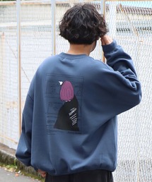 ビッグシルエット イラストバックプリント / 刺繍ロゴ プルオーバースウェット【ILL’S】