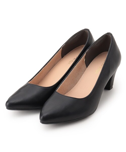 SHOO・LA・RUE（シューラルー）の「◆【入卒/消臭/耐滑】ポインテッドヒールパンプス（パンプス・レディース・ナチュラル/ブラック・25/45/35）」の9枚目の写真