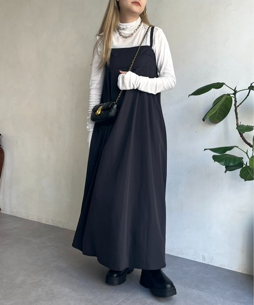 prose verse(プロズヴェール)の「《WEB限定》ハイネックユビヌキシアーメロープルオーバー(Tシャツ/カットソー・レディース・ブラウン/ブラック/パープル/オフホワイト・MEDIUM)」の9枚目の写真