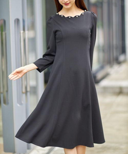 パール付きスカラネックジョーゼットワンピース ワンピース Tocco Closet トッコ クローゼット のファッション通販 Zozotown