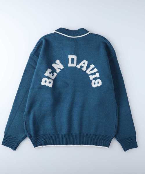 BEN DAVIS（ベンデイビス）の「【BEN DAVIS】レタードニットポロ（ニット/セーター・メンズ・ブラック/ブルー・L/XL/M）」の3枚目の写真
