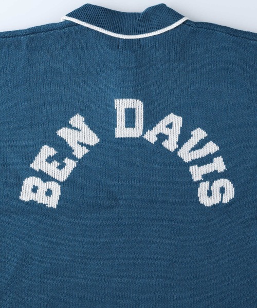 BEN DAVIS（ベンデイビス）の「【BEN DAVIS】レタードニットポロ（ニット/セーター・メンズ・ブラック/ブルー・L/XL/M）」の4枚目の写真
