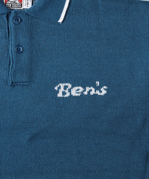 BEN DAVIS（ベンデイビス）の「【BEN DAVIS】レタードニットポロ（ニット/セーター・メンズ・ブラック/ブルー・L/XL/M）」の7枚目の写真