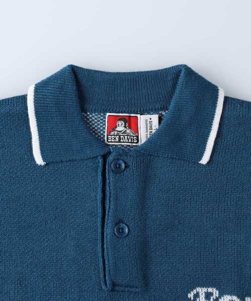 BEN DAVIS（ベンデイビス）の「【BEN DAVIS】レタードニットポロ（ニット/セーター・メンズ・ブラック/ブルー・L/XL/M）」の14枚目の写真