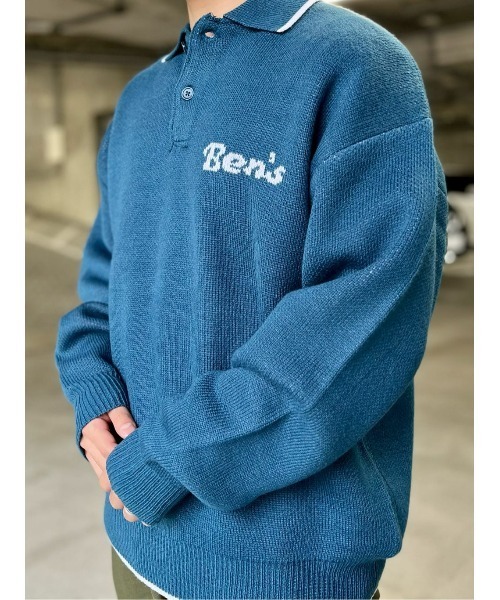 BEN DAVIS（ベンデイビス）の「【BEN DAVIS】レタードニットポロ（ニット/セーター・メンズ・ブラック/ブルー・L/XL/M）」の22枚目の写真