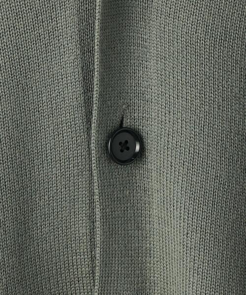 green label relaxing（グリーンレーベルリラクシング）の「シルクミックス 天竺 Vネック カーディガン（カーディガン/ボレロ・メンズ・パープル/オリーブ/ダークグレー・M/S/L）」の13枚目の写真
