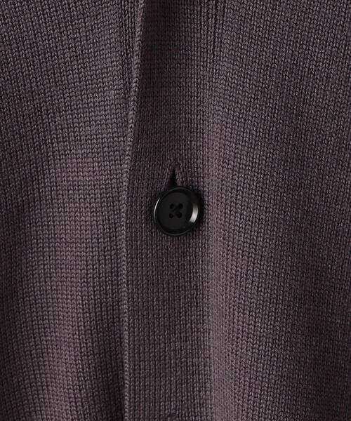 green label relaxing（グリーンレーベルリラクシング）の「シルクミックス 天竺 Vネック カーディガン（カーディガン/ボレロ・メンズ・パープル/オリーブ/ダークグレー・M/S/L）」の19枚目の写真