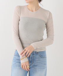 plage | Rib Sheer ロンT(Tシャツ/カットソー)