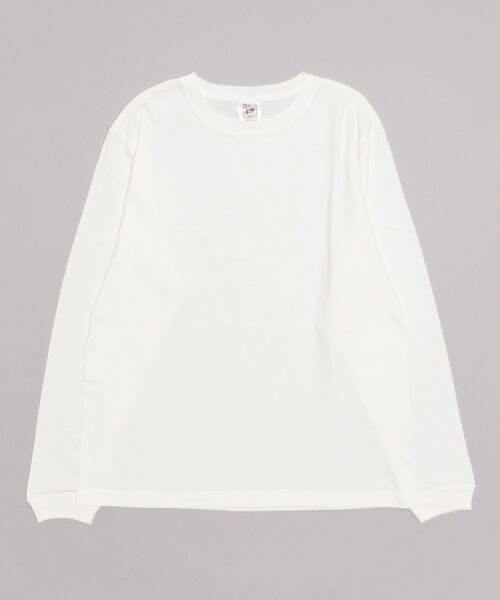 CROSS & STITCH(クロスステッチ)の「CROSS&STITCH / オープンエンド マックスウェイトロングスリーブTシャツ(リブ有り) / RL1216(Tシャツ/カットソー・メンズ・グレー/インディゴブルー/ブラック/ナチュラル/ベージュ系その他/ホワイト/ネイビー/ブラック系その他・MEDIUM/X-LARGE/LARGE/SMALL)」の5枚目の写真